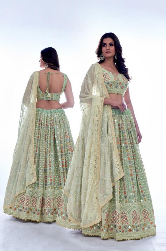 Arya Designer Mahira Vol 01 35002 Georgette With Heavy Beautiful Work Stylish Designer Wedding Look Lehenga