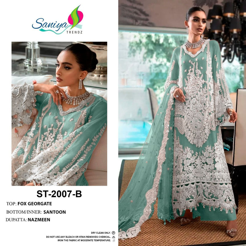 Saniya Trendz Dno St 2007 Georgette With Beautiful Work Stylish Designer Wedding Wear Salwar Kameez