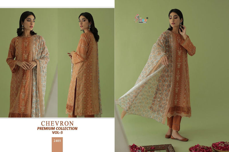 Shree Fabs Chevron Premium Pure Cotton With Fancy Work Stylish Designer Fancy Salwar Kameez