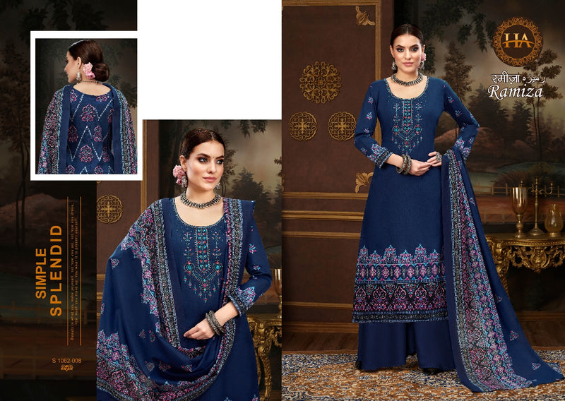 Harshit Fashion Ramiza Pure Cotton With Heavy Embroidery Work Stylish Designer Festive Wear Salwar Kameez