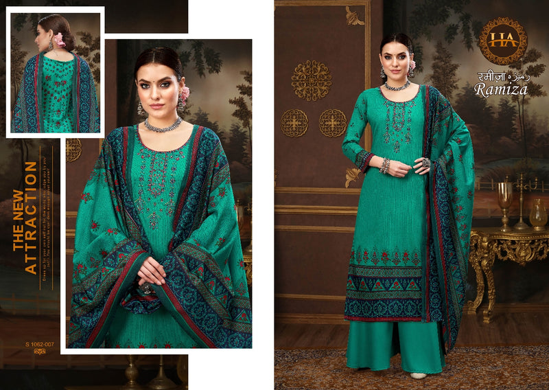 Harshit Fashion Ramiza Pure Cotton With Heavy Embroidery Work Stylish Designer Festive Wear Salwar Kameez