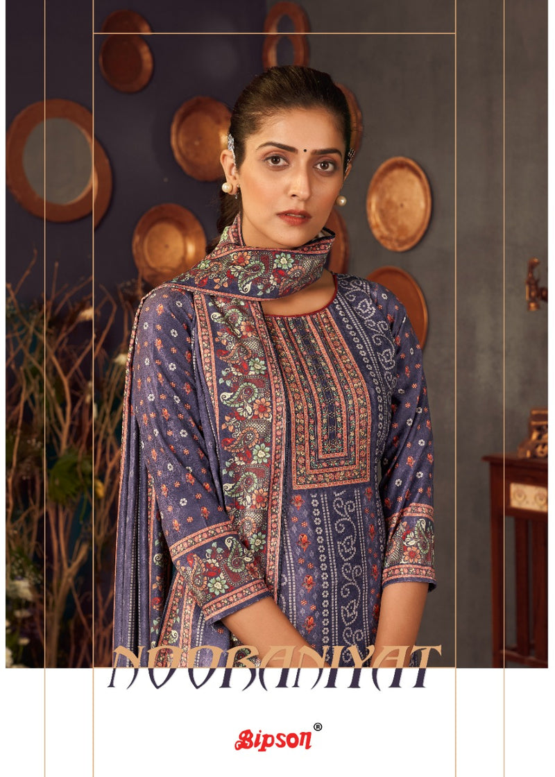 Bipson Nooraniyat Velvet With Heavy Embroidery Work Stylish Designer Festive Wear Salwar Kameez