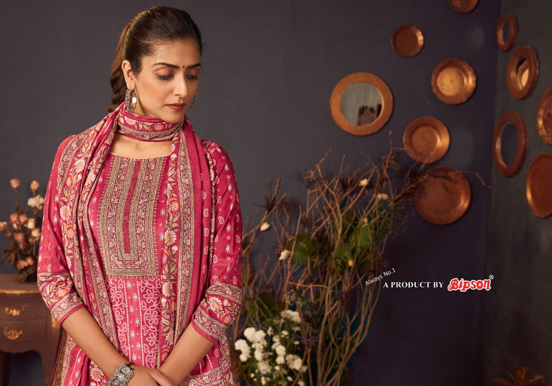 Bipson Nooraniyat Velvet With Heavy Embroidery Work Stylish Designer Festive Wear Salwar Kameez