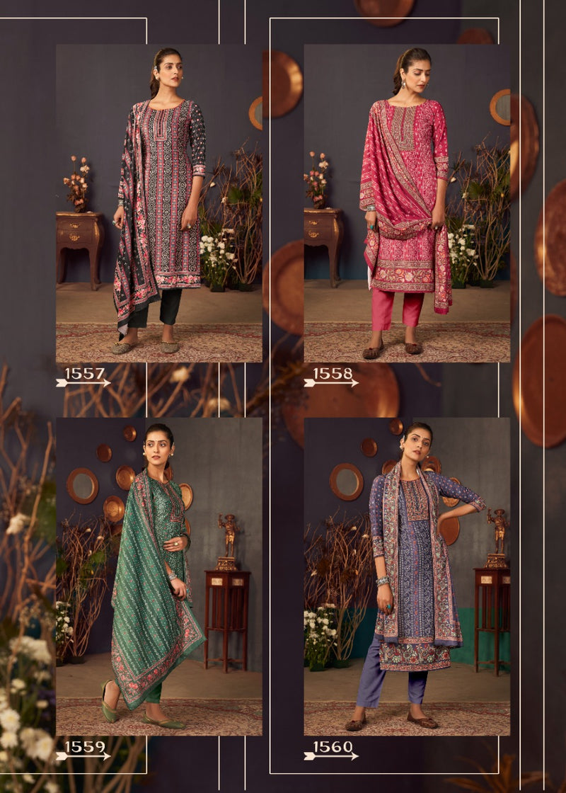 Bipson Nooraniyat Velvet With Heavy Embroidery Work Stylish Designer Festive Wear Salwar Kameez