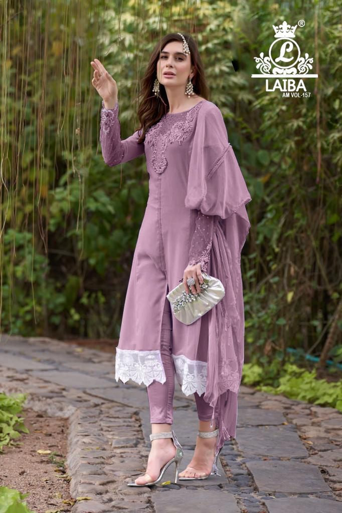 Laiba Am Vol 157 Georgette With Beautiful Work Stylish Designer Festive Wear Fancy Kurti
