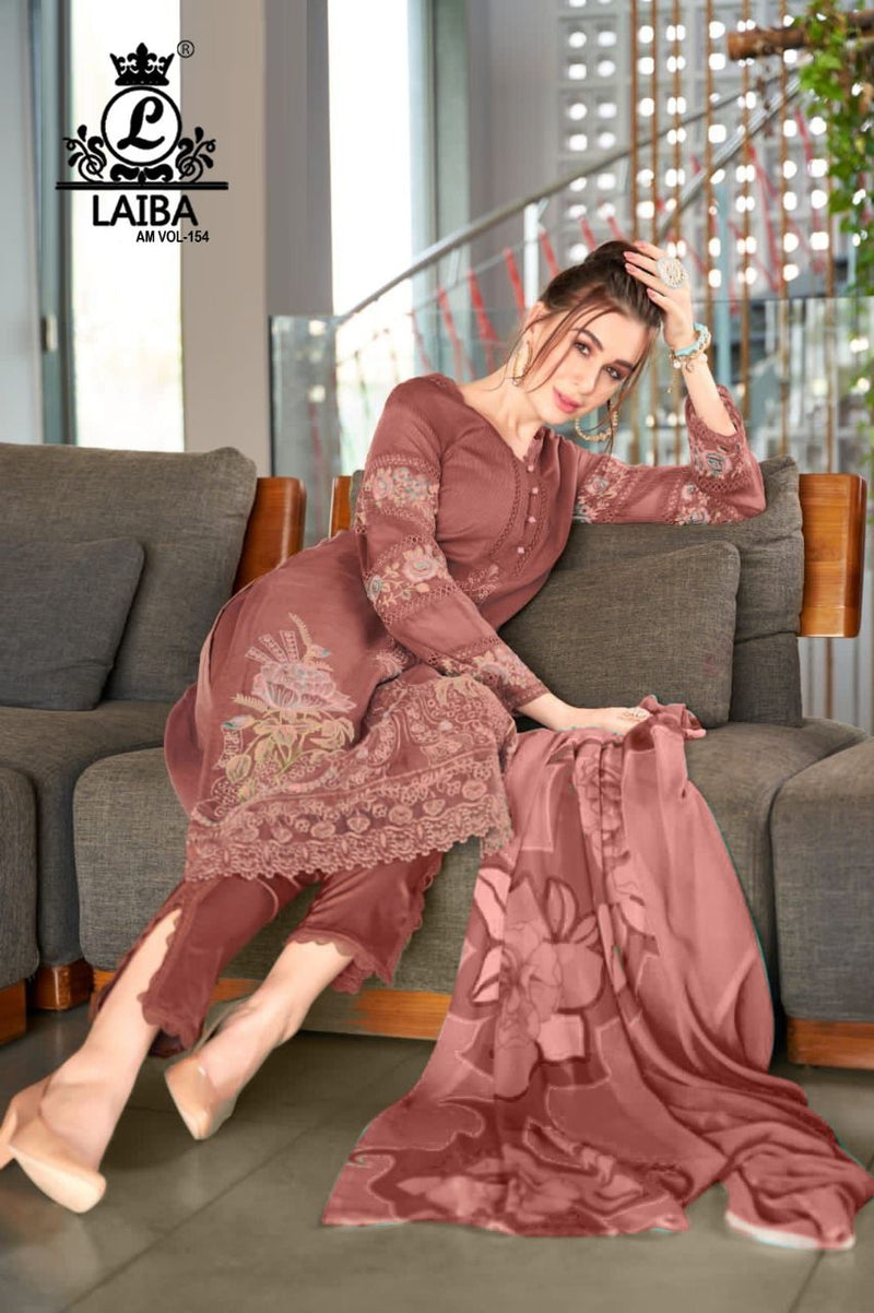 Laiba Am Vol 154 Georgette With Heavy Embroidery Work Stylish Designer Party Wear Fancy Kurti