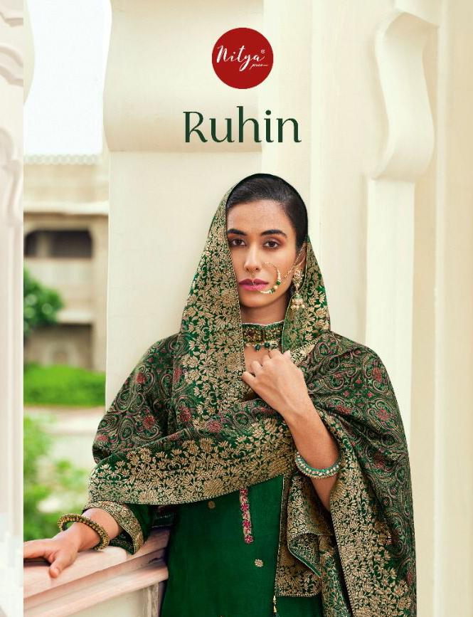 Nitya Ruhin Dola Jacquard With Heavy Beautiful Work Stylish Designer Festive Wear Salwar Kameez