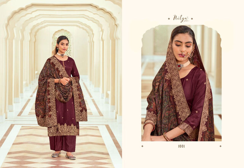 Nitya Ruhin Dola Jacquard With Heavy Beautiful Work Stylish Designer Festive Wear Salwar Kameez