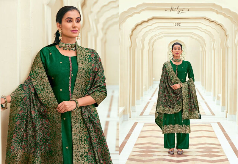 Nitya Ruhin Dola Jacquard With Heavy Beautiful Work Stylish Designer Festive Wear Salwar Kameez