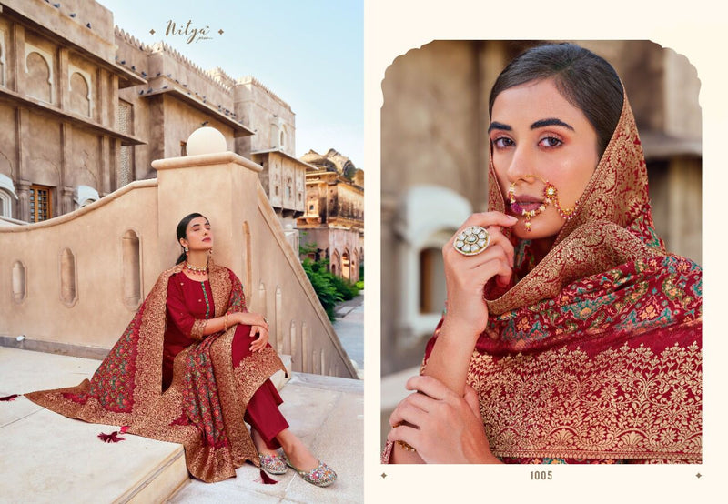 Nitya Ruhin Dola Jacquard With Heavy Beautiful Work Stylish Designer Festive Wear Salwar Kameez