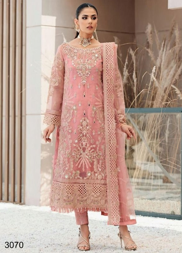 Rawayat Damask Net With Heavy Embroidery Work Stylish Designer Party Wear Salwar Kameez