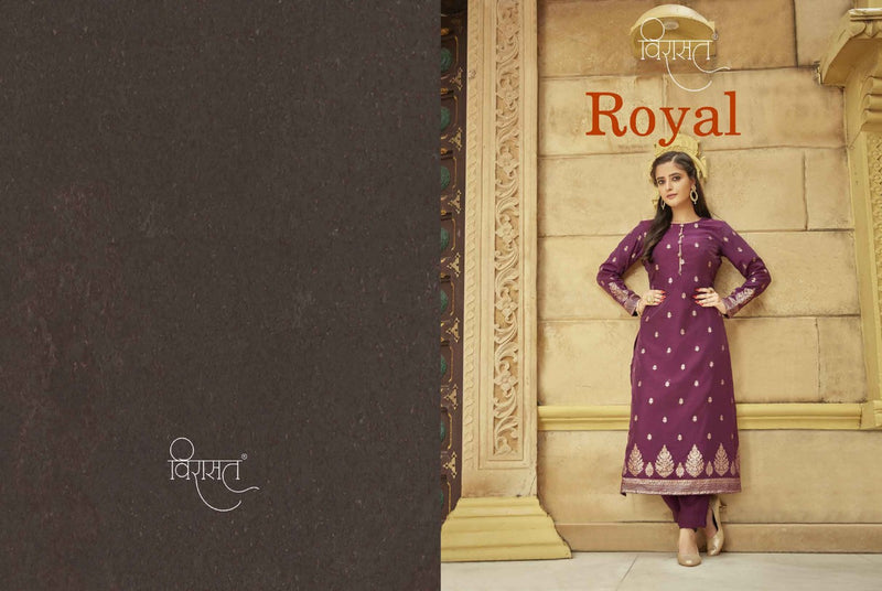 Virasat Royal Viscose Silk With Heavy Beautiful Work Stylish Designer Festive Wear Fancy Kurti