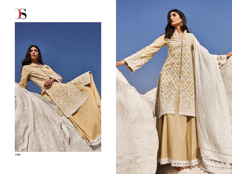 Deepsy Suit Lawankari 22 Pure Cotton With Heavy Embroidery Work Stylish Designer Festive Wear Fancy Salwar Kameez