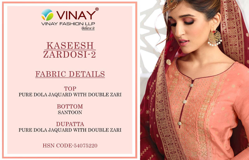 Vinay Fashion Zardosi 2 Jacquard With Beautiful Work Stylish Designer Attractive Look Salwar Kameez