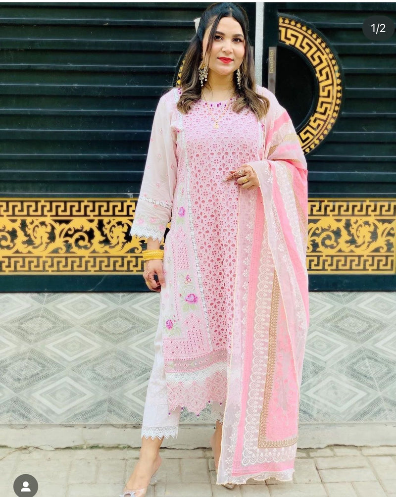 Ziaaz Designs Shehnaz Vol 11 Pure Cotton With Beautiful Work Stylish Designer Pakistani Salwar Kameez