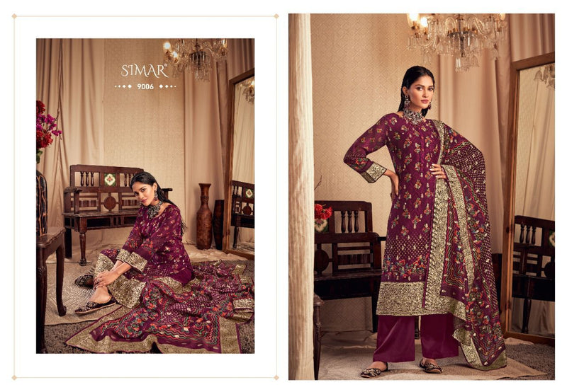 Glossy Advika Dno 9000 To 9007 Organza With Heavy Beautiful Work Stylish Designer Attractive Look salwar Kameez