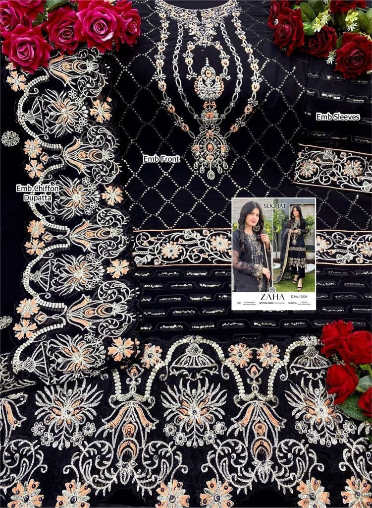 Zaha Nabia Vol 2 Georgette With Beautiful Work Stylish Designer Fancy Pakistani Salwar Kameez