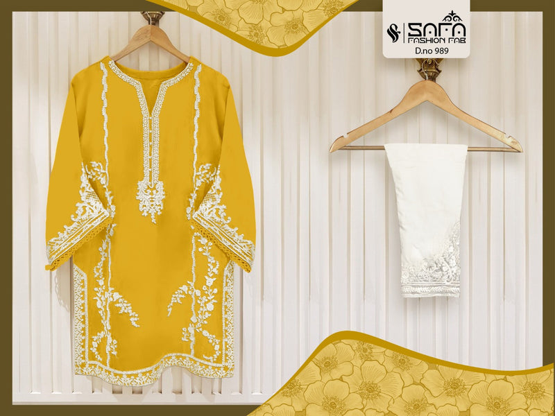 Safa Fashion Dno 989 Georgette With Heavy Beautiful Work Stylish Designer Fancy Pret Kurti