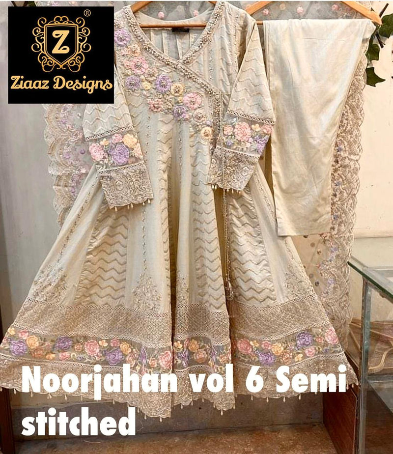 Ziaaz Designs Noorjahan Vol 6 Georgette With Heavy Embroidery work Stylish Designer Party Wear Salwar Kameez