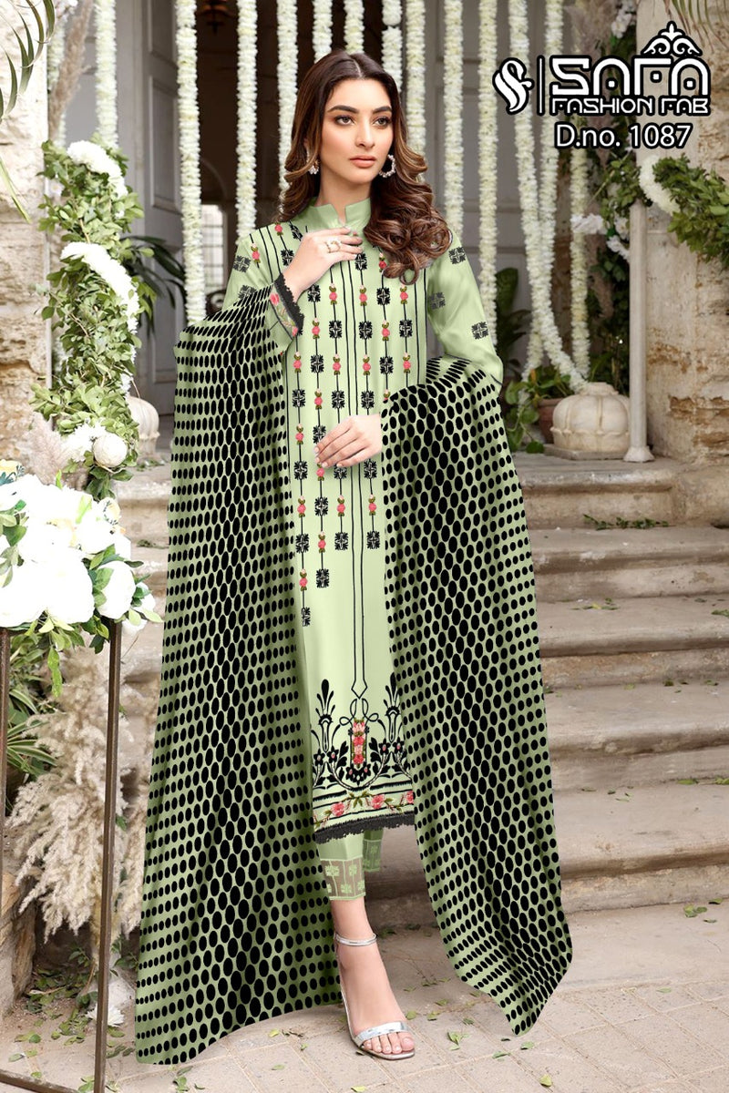 Safa Fashion Dno 1087 Georgette With Embroidery Work Stylish Designer Casual Wear Fancy Kurti