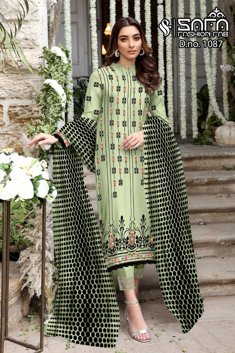 Safa Fashion Dno 1087 Georgette With Embroidery Work Stylish Designer Casual Wear Fancy Kurti
