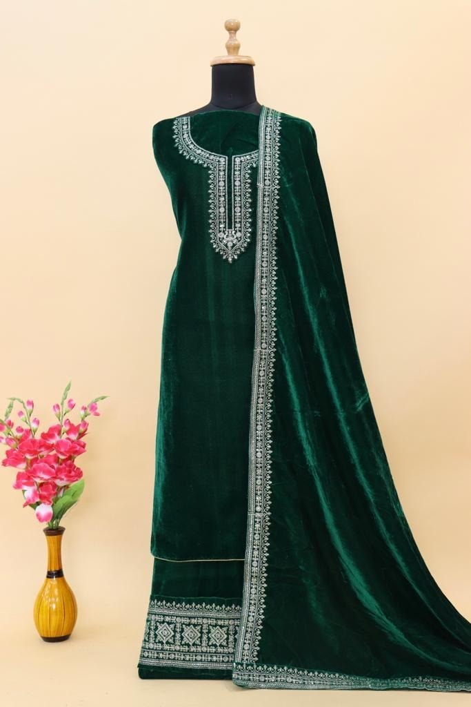 Lt Nitya Afreen Velvet With Beautiful Work Stylish Designer Attractive Look Party Wear Salwar Kameez