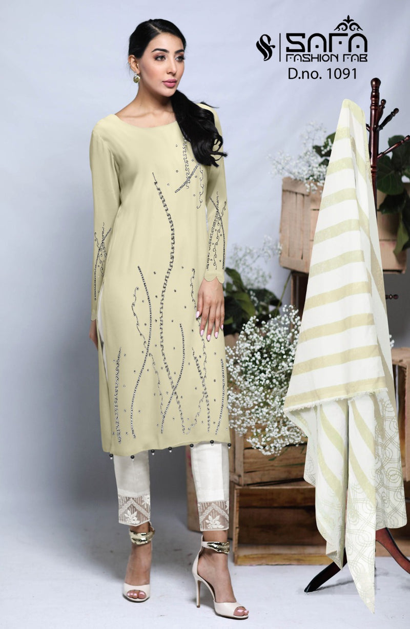 Safa Fashion Dno 1091 Georgette With Heavy Beautiful Work Stylish Designer Party Wear Kurti