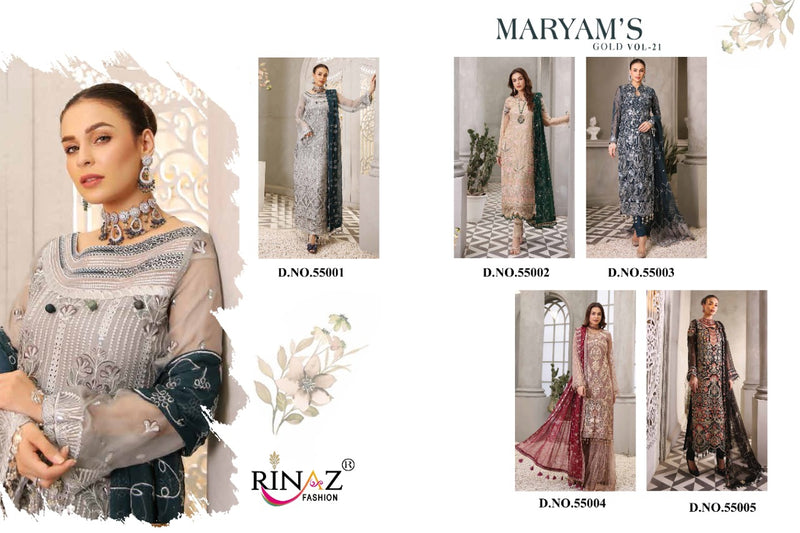Rinaz Fashion Gold Vol 21 Georgette With Heavy Beautiful Work Stylish Designer Wedding Look Salwar Kameez