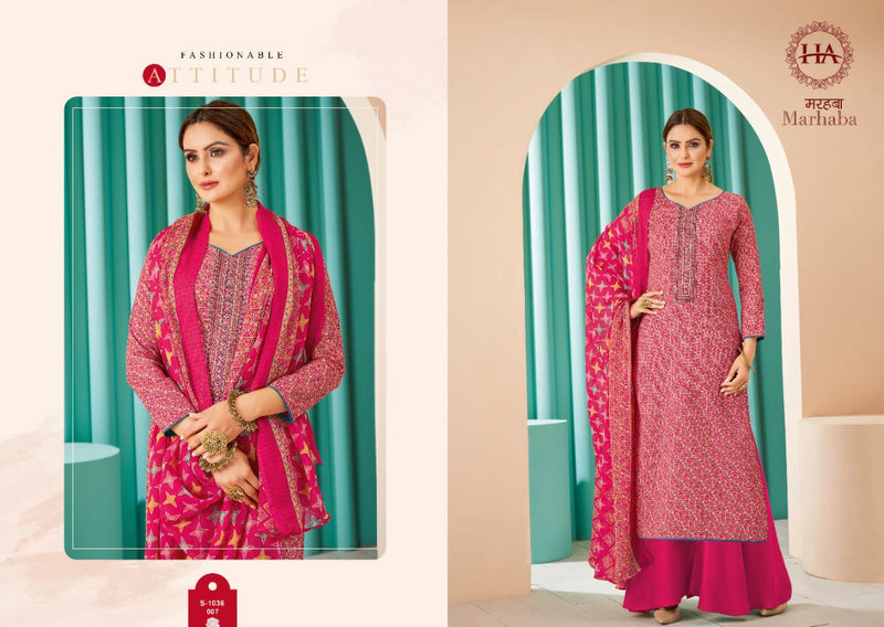 Alok Suit Marhaba Pure cotton With Heavy Embroidery Work stylish Designer Festive Wear Salwar Kameez