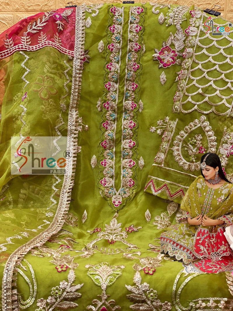 Shree Fabs Dno K 1672 Organza With Heavy Beautiful Work Stylish Designer Pakistani Fancy Salwar Kameez