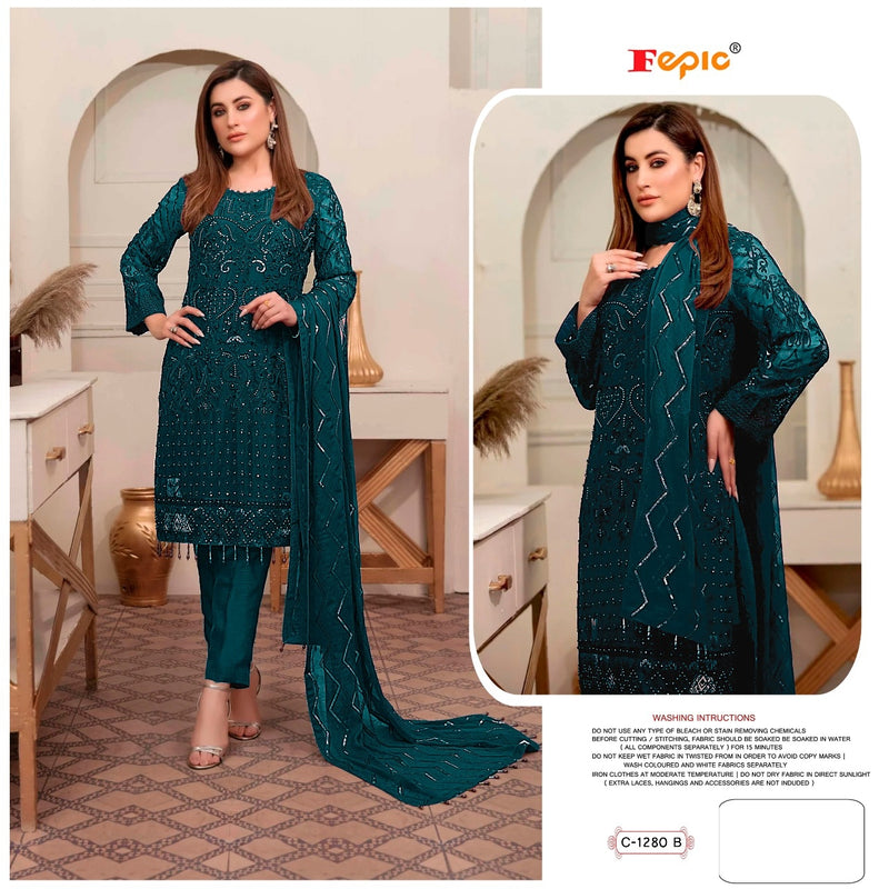 Fepic Rosemeen 1280 Georgette With Embroidery Work Stylish Designer Salwar Kameez