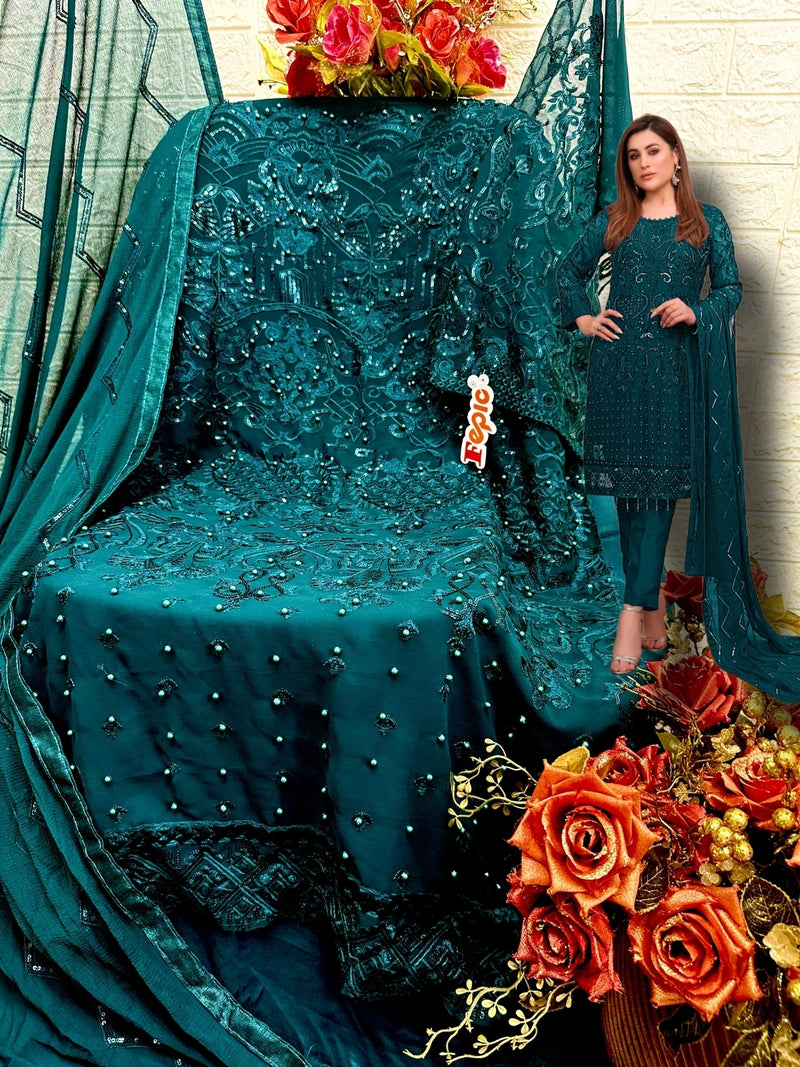 Fepic Rosemeen 1280 Georgette With Embroidery Work Stylish Designer Salwar Kameez