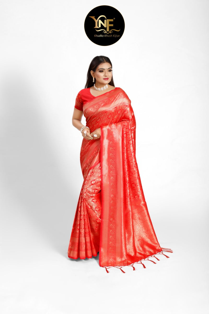 Ynf Presents By Myntra Tanchori Kanjeevaram Gorgeous Look Exclusive Traditional Wear Sarees