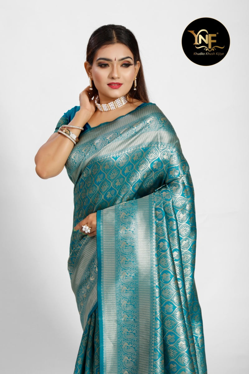 Ynf Presents By Myntra Tanchori Kanjeevaram Gorgeous Look Exclusive Traditional Wear Sarees