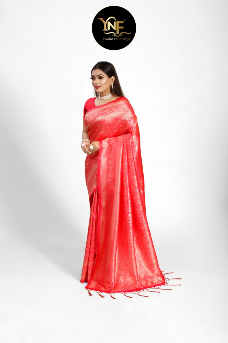 Ynf Presents By Myntra Tanchori Kanjeevaram Gorgeous Look Exclusive Traditional Wear Sarees