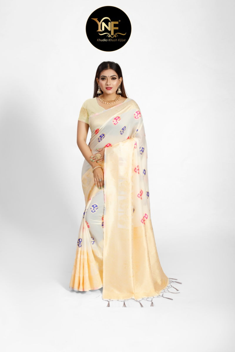 Ynf Presents By Taneira Silk Banarasi Designer Gorgeous Look Traditional Wear Fancy Sarees