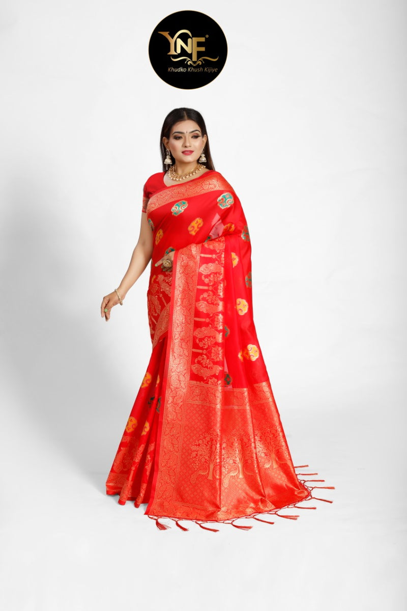 Ynf Presents By Taneira Silk Banarasi Designer Gorgeous Look Traditional Wear Fancy Sarees