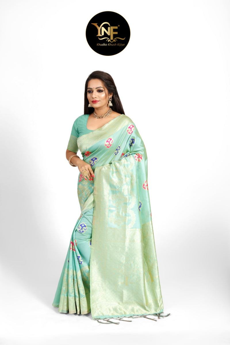 Ynf Presents By Taneira Silk Banarasi Designer Gorgeous Look Traditional Wear Fancy Sarees