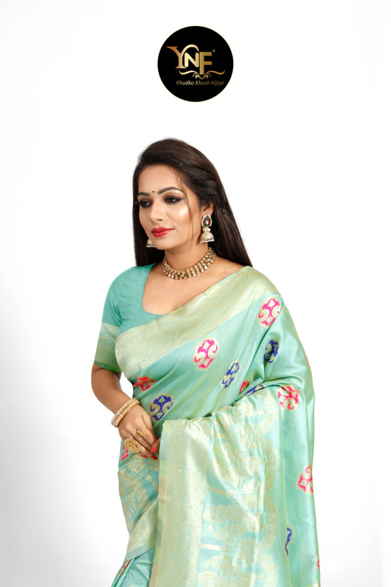 Ynf Presents By Taneira Silk Banarasi Designer Gorgeous Look Traditional Wear Fancy Sarees