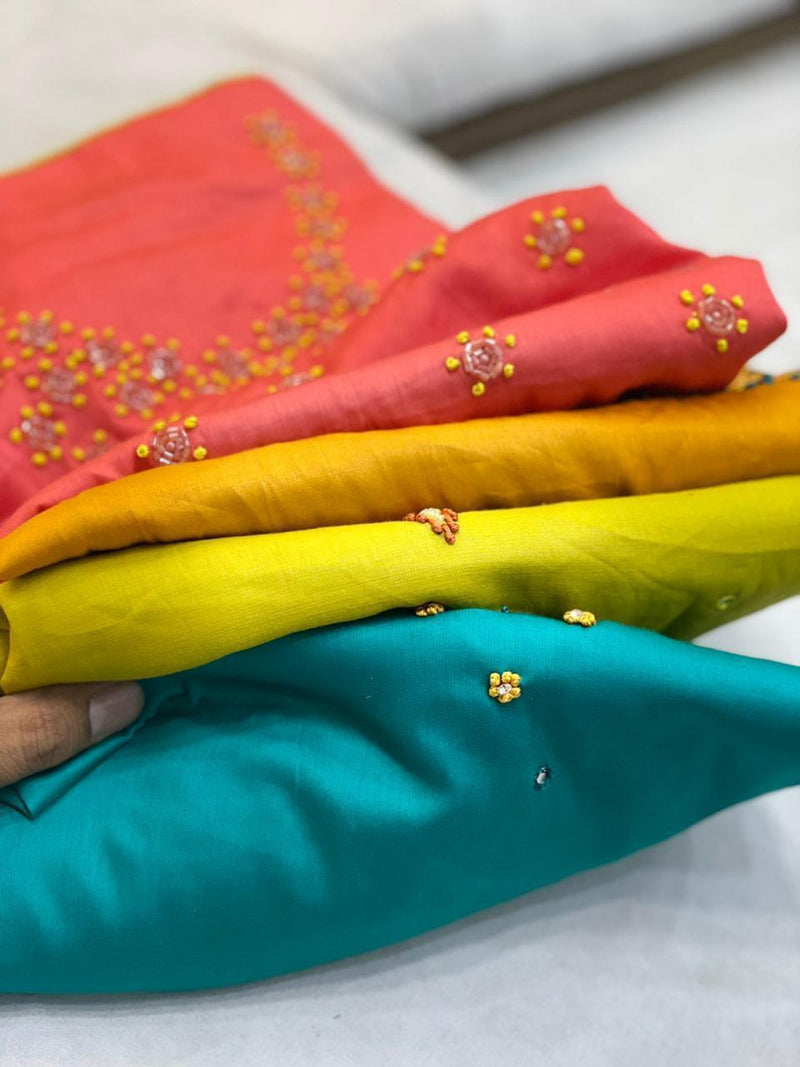 Your Choice Gazal Jam Silk Cotton With heavy Work Pakistani Salwar Suits