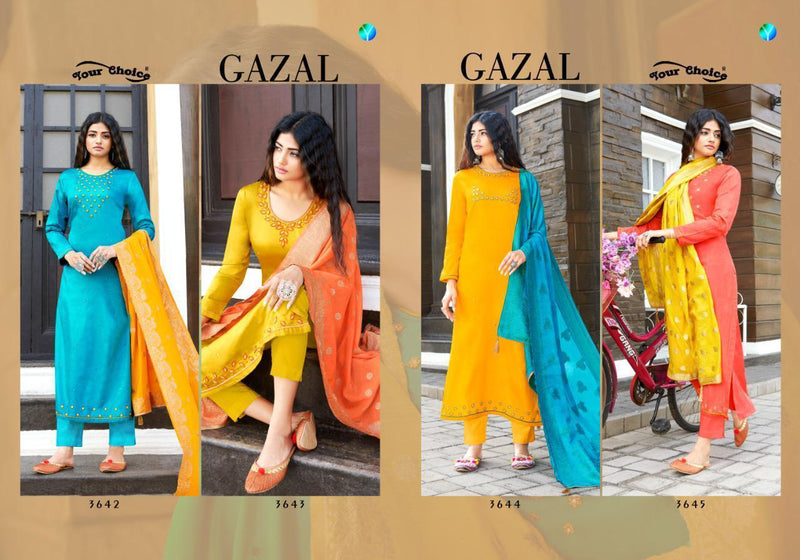 Your Choice Gazal Jam Silk Cotton With heavy Work Pakistani Salwar Suits