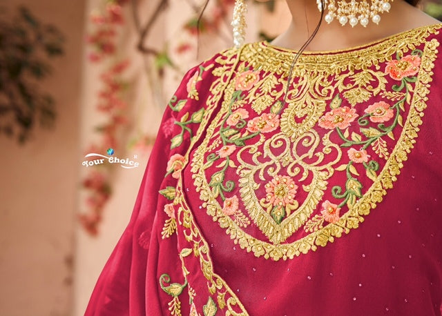 Your Choice Mayntra Fox Georgette With Heavy Embroidery Work Wedding Wear Pakistani Style  Salwar Kameez