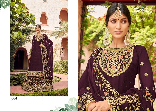 Your Choice Mayntra Fox Georgette With Heavy Embroidery Work Wedding Wear Pakistani Style  Salwar Kameez