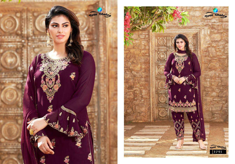 Your Choice Shahnaz Plus Blooming Georgette Partywear Salwar Suit