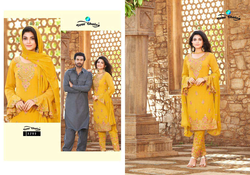 Your Choice Shahnaz Plus Blooming Georgette Partywear Salwar Suit