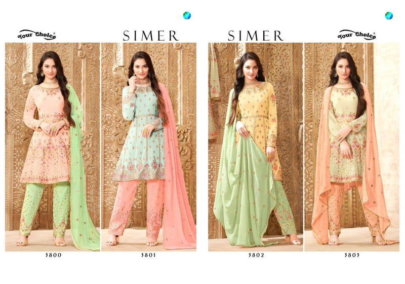 Your Choice Simer Georgette Exclusive Work Fancy Designer Pakistani Salwar Kameez