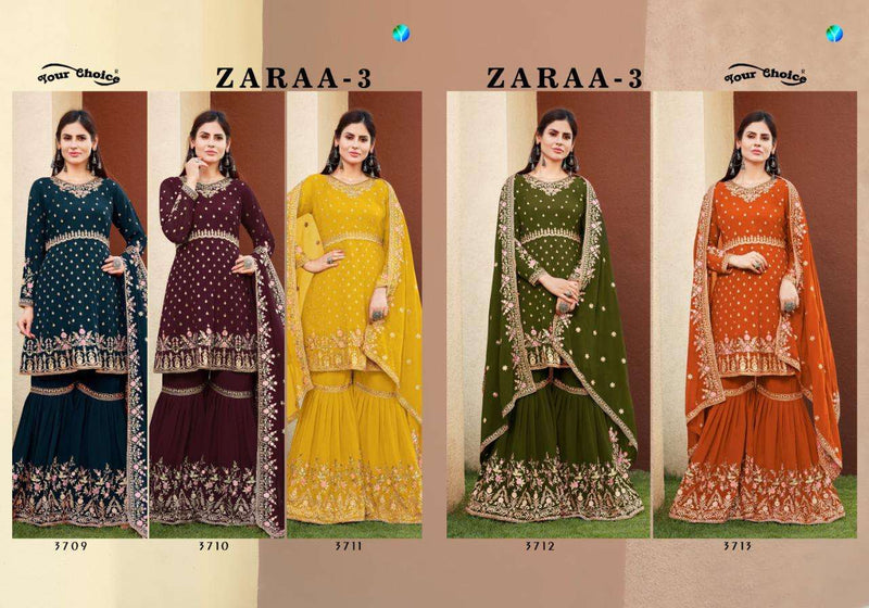 Your Choice Zaraa Vol 3 Georgette Heavy Salwar Suits