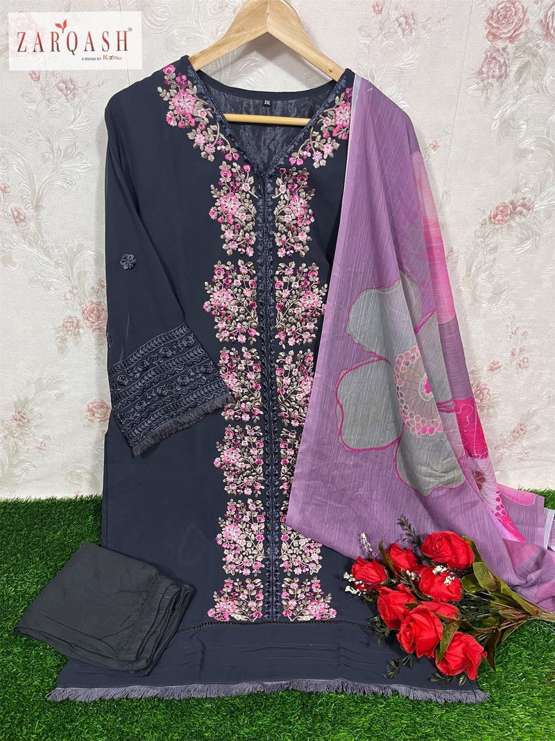 Zarqash Dno Z 115 Georgette With Fancy Embroidery Work Stylish Designer Pakistani Fancy Pret Kurti