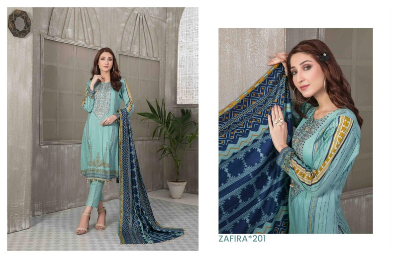 Hala Zafira Vol 2 Lawn Cotton With Printed Work Stylish Designer Festive Wear Salwar Kameez