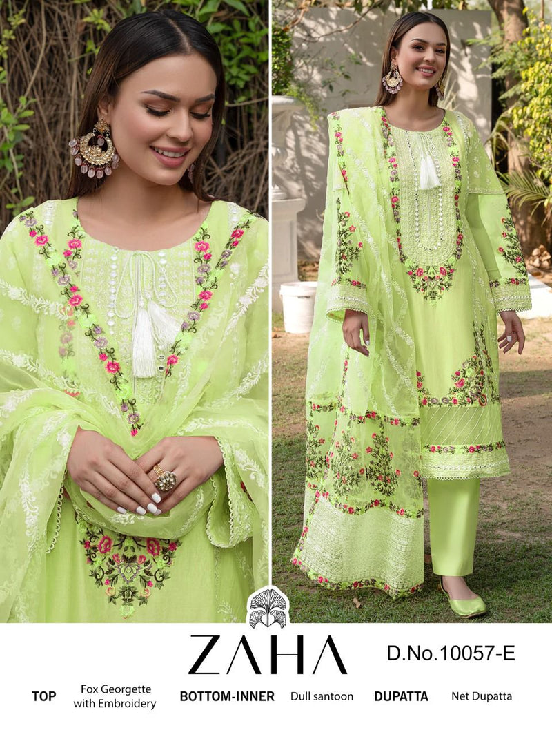 Zaha Zainab Chottani 10057 F Georgette With Heavy Embroidery Work Stylish Designer Party Wear Salwar Kameez